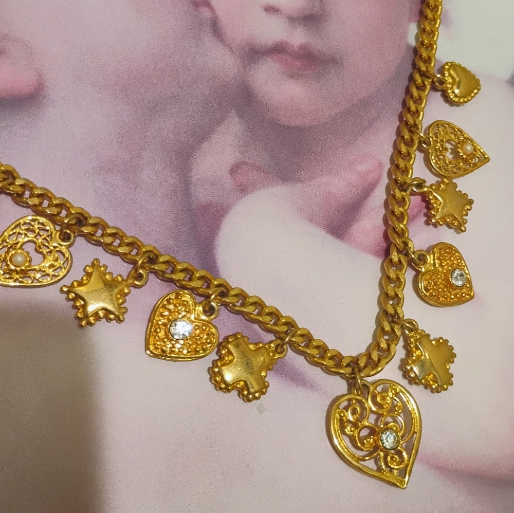 VINTAGE Gold Plated Necklace - Picture 4 of 12